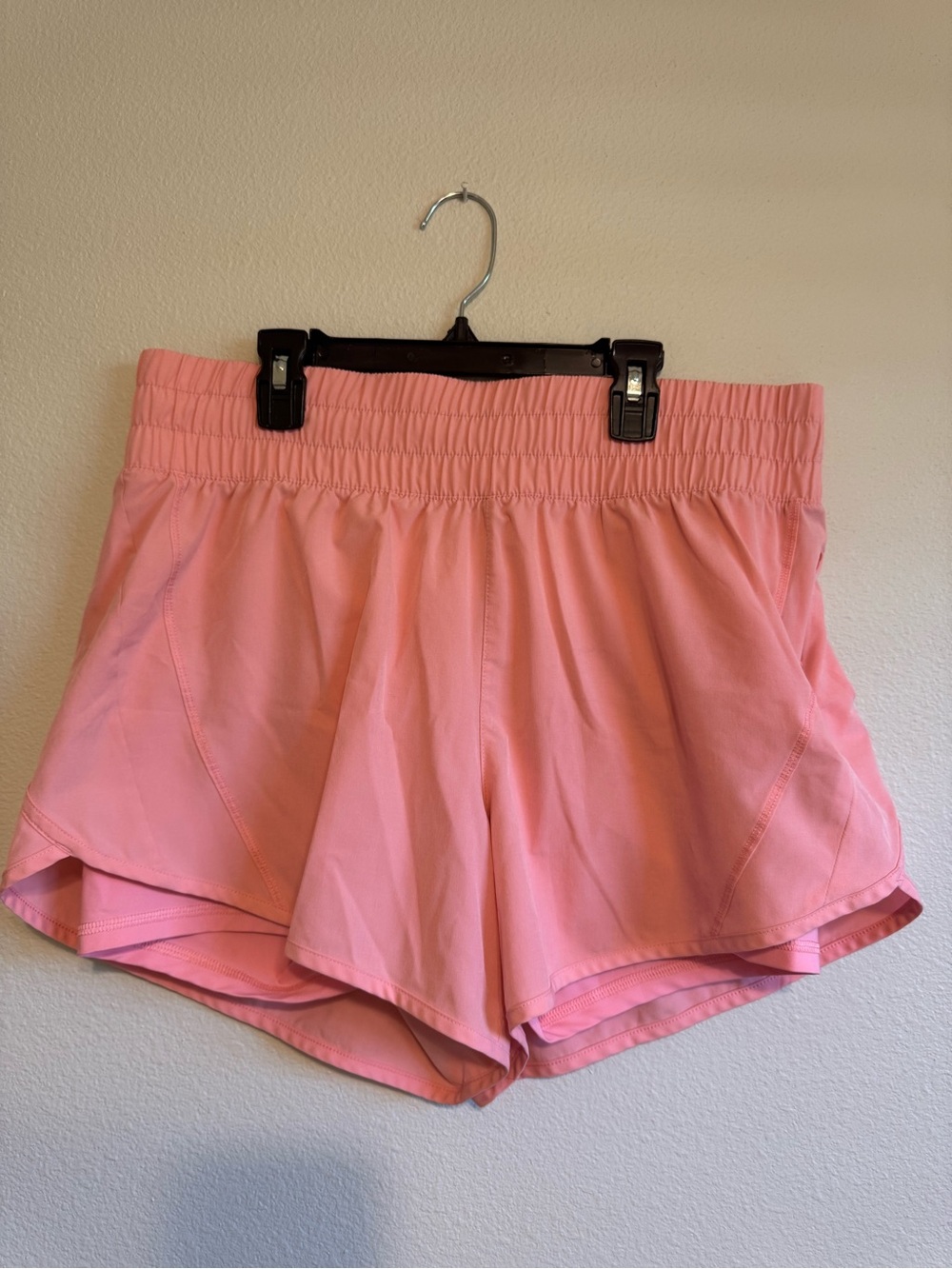 Avia Coral Pink Layered Athletic Shorts